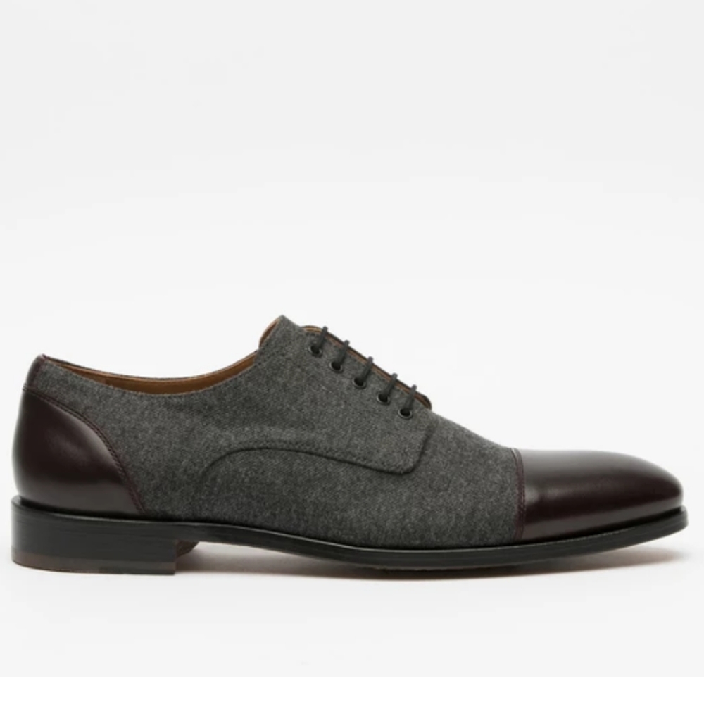 Taft The Jack Shoe in Grey/Oxblood